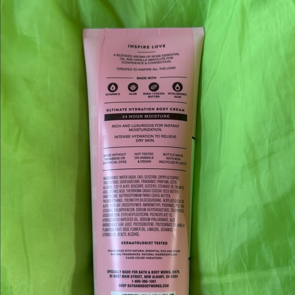 AROMA Bath & Body Works Inspire Love Rose Vanilla Body Cream Hyaluronic Shea - Picture 3 of 5